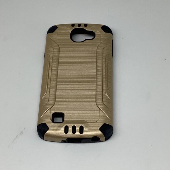 LG Spree Optimus Zone 3 VS425 K4 Shockproof Slim Combat Brushed Phone Case Gold - Picture 1 of 12